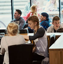 Students relaxing at the Students' Union