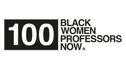 Black and white logo reading 100 Black Women Professors Now.