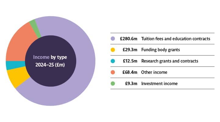 Income chart from Financial report 2024/25