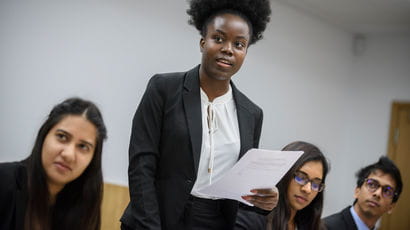 Students in Bristol Law Schools courtrooms