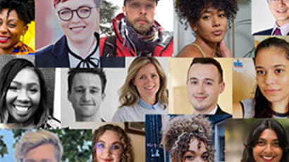 A collage of faces of UWE Bristol alumni.