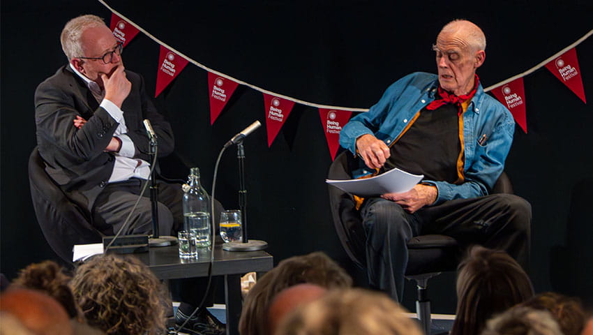 Richard Long at UWE Bristol for Bristol Distinguished Address Series, November 2024.