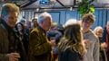 Guests talking at Richard Long Bristol Distinguished Address Series event, November 2024.