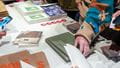 A display of materials at Richard Long for Bristol Distinguished Address Series, November 2024.