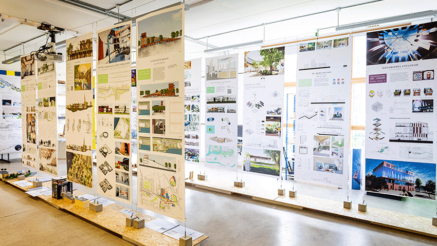 BA(Hons) Architecture and Planning exhibits at Degree Shows 2024.
