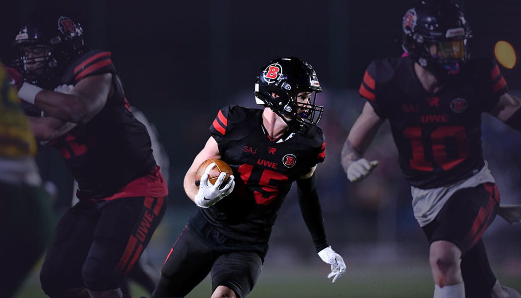 UWE's American football team in action