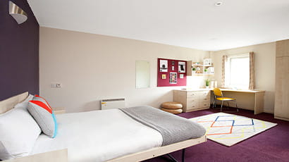 An example student room in Blenheim Court.