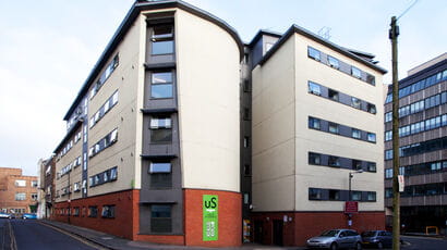 Exterior of Cherry Court accommodation in city centre.