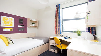 An example student room in Marketgate.