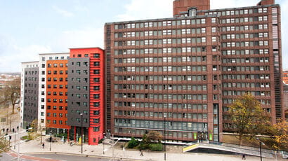 Exterior of Marketgate accommodation building in Bristol City centre.