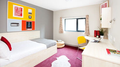An example student room in Phoenix Court.