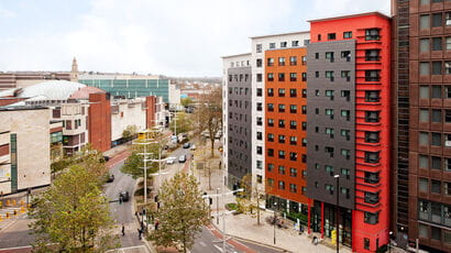 Exterior of Phoenix Court accommodation in Bristol city centre.