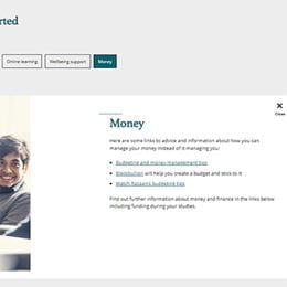 Screenshot of open Curated Tab.