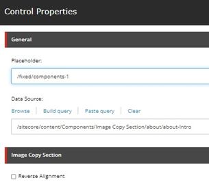 Component control properties