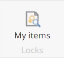 The my items button.