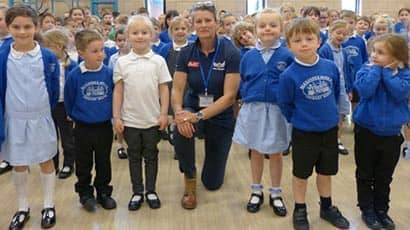 Antarctic Fire Angels on school visit