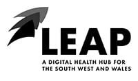 Logo for LEAP - a digital health hub for the South West and Wales