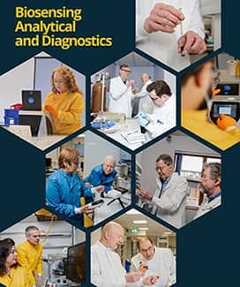 Hexagonal collage of CBR's members of the Biosensing, Analytical and Diagnostics research theme.