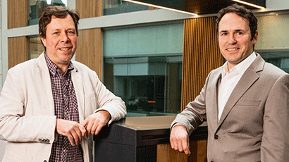 Working towards an environmentally sustainable and equitable future, Dr Peter Bradley and Dr Damian Whittard.