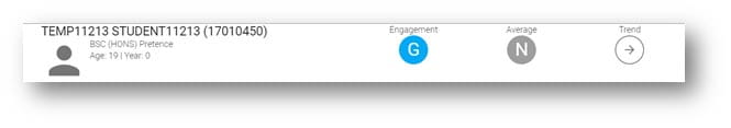 MyEngagement student record levels screenshot