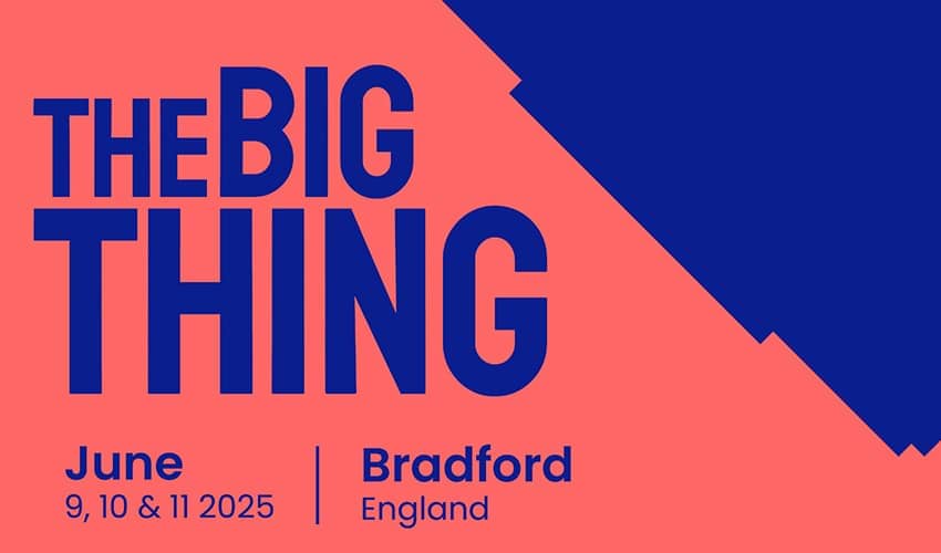 The Big Thing logo in red and blue