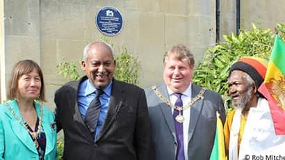 Blue plaque on iconic Bath building linked to UWE Bristol project is fit for an Emperor