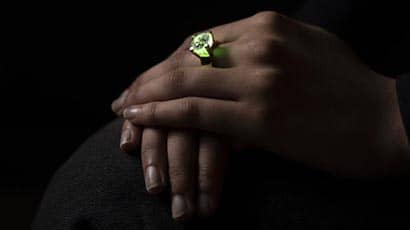 Glow in the dark gemstones show the jewellery industry that laboratory-grown crystals can shine bright