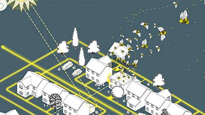 Bee behaviour to influence energy efficiency communication to homes